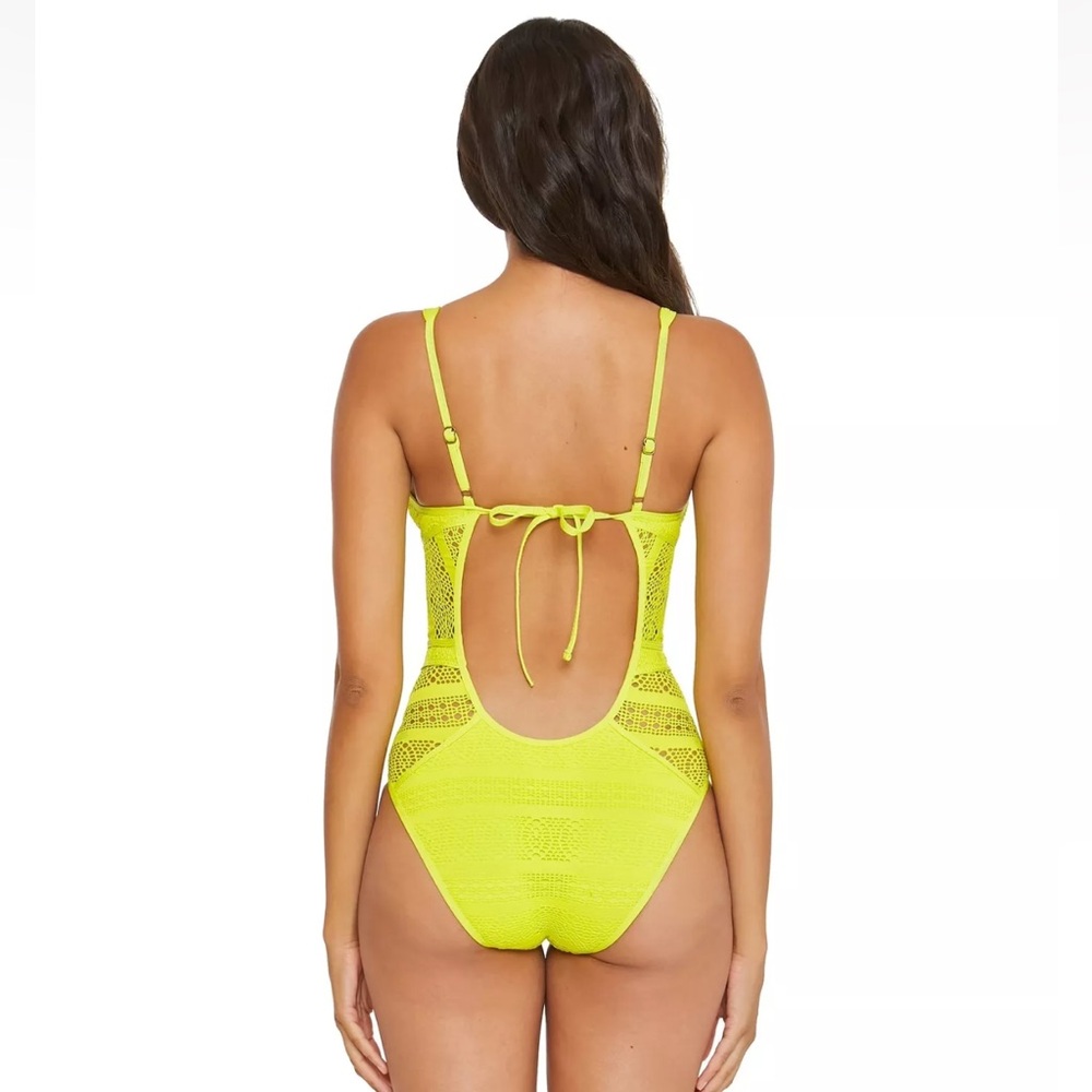 BECCA by Rebecca Virtue Color Play Crochet Plunge One Piece - Picture 6 of 10
